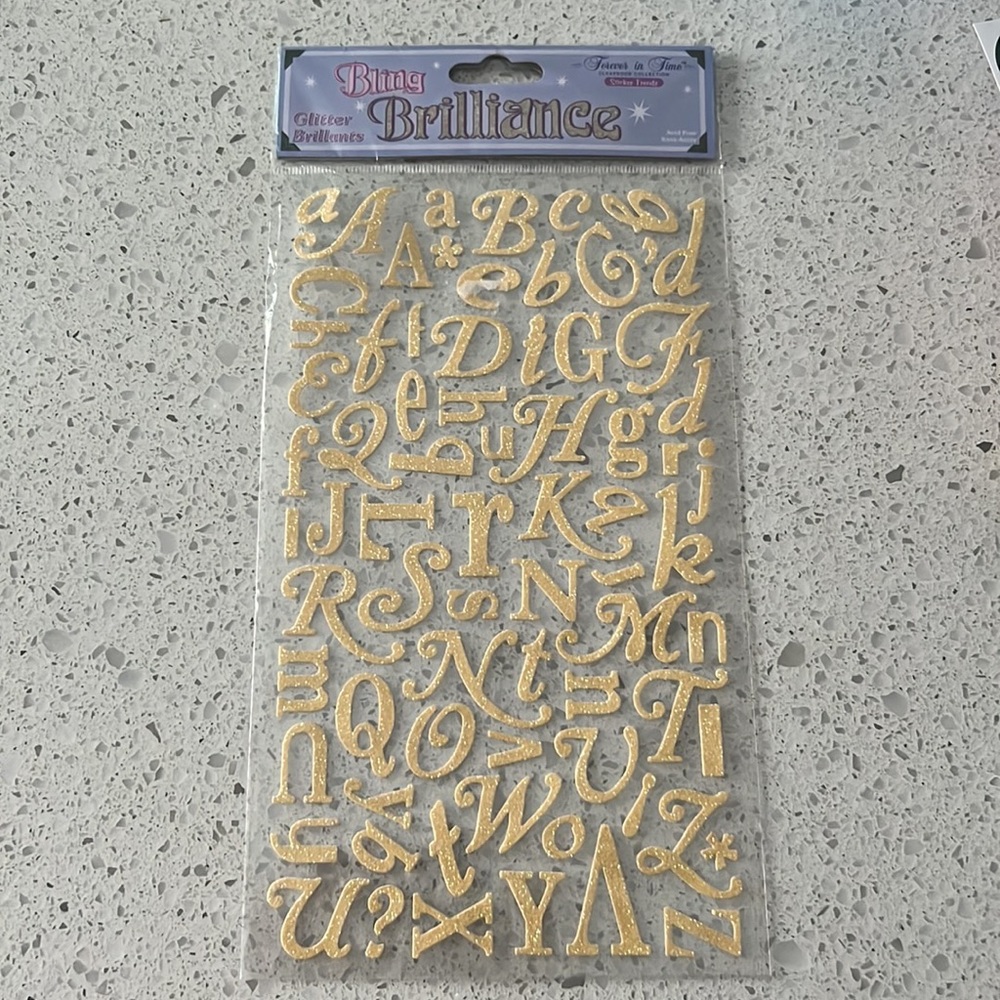 Stickers Trendz Gold Letters Stickers. - Picture 6 of 7